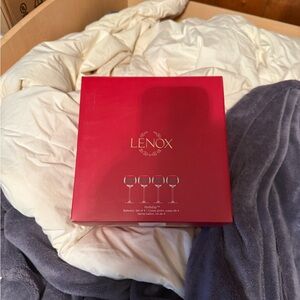 Lenox Vibrant Holiday Red Wine Balloons Glass Set of 4 - NEW IN BOX